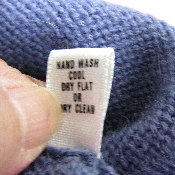 ALPACA Imports S HAND MADE Snowflake Purple Cottagecore Sweater Peru Ski Cozy - Picture 8 of 9